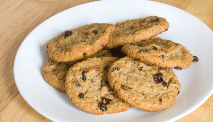 Cookie de aveia e uva passa