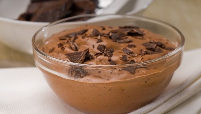 Mousse de chocolate em pó