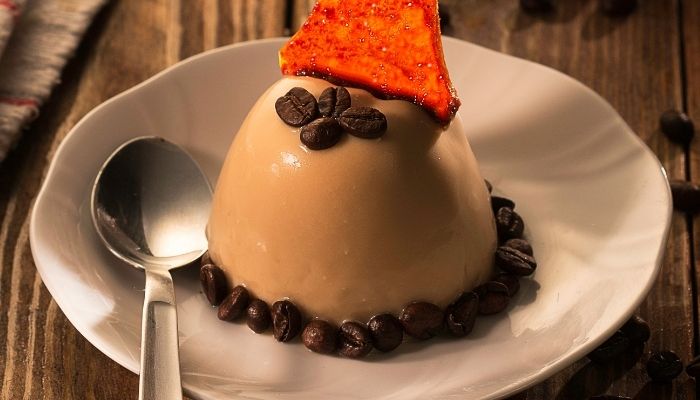 Panna cotta de café