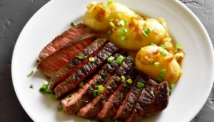 Picanha assada com batatas