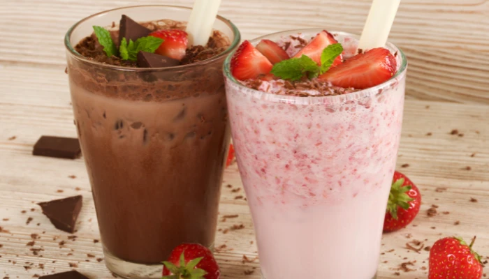 Receitas de Milk shake morango e chocolate