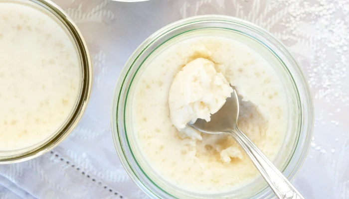 mingau de farinha de tapioca